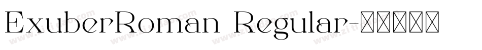ExuberRoman Regular字体转换